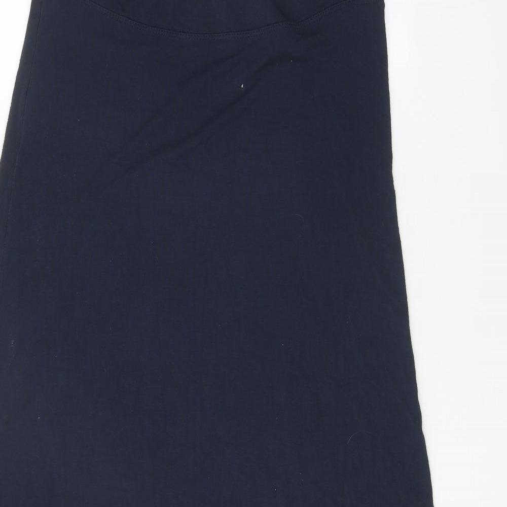 Obsession Womens Blue Polyester Swing Skirt Size 28 in