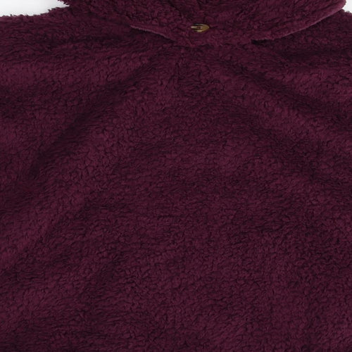 Marks and Spencer Womens Purple Roll Neck Polyester Pullover Jumper Size M - Fluffy