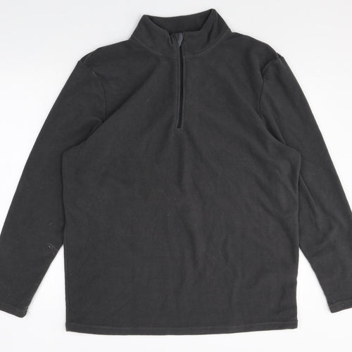Avenue Mens Grey Polyester Pullover Sweatshirt Size L