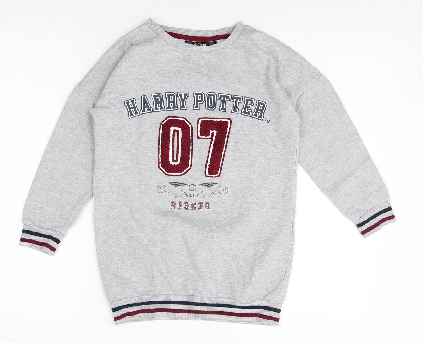 Harry Potter Girls Grey Cotton Pullover Sweatshirt Size 9-10 Years Pullover - Harry Potter 07