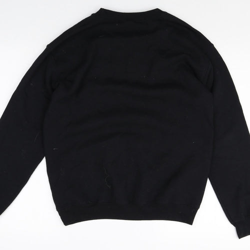Gildan Womens Black Cotton Pullover Sweatshirt Size S Pullover