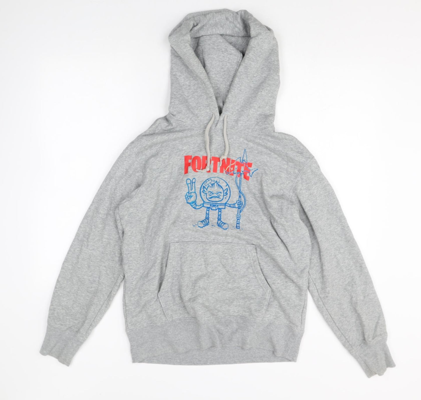 Fortnite Mens Grey Cotton Pullover Hoodie Size M