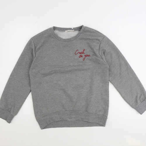 Kilibbi Womens Grey Polyester Pullover Sweatshirt Size S Pullover - Crush on You