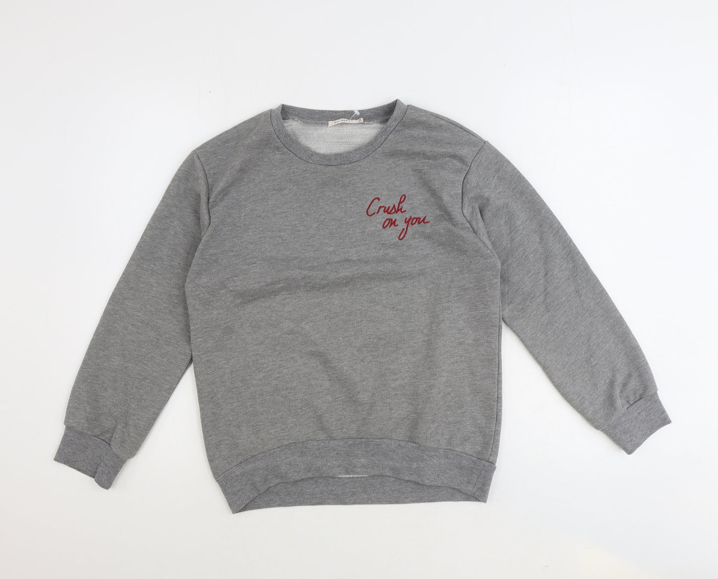 Kilibbi Womens Grey Polyester Pullover Sweatshirt Size S Pullover - Crush on You