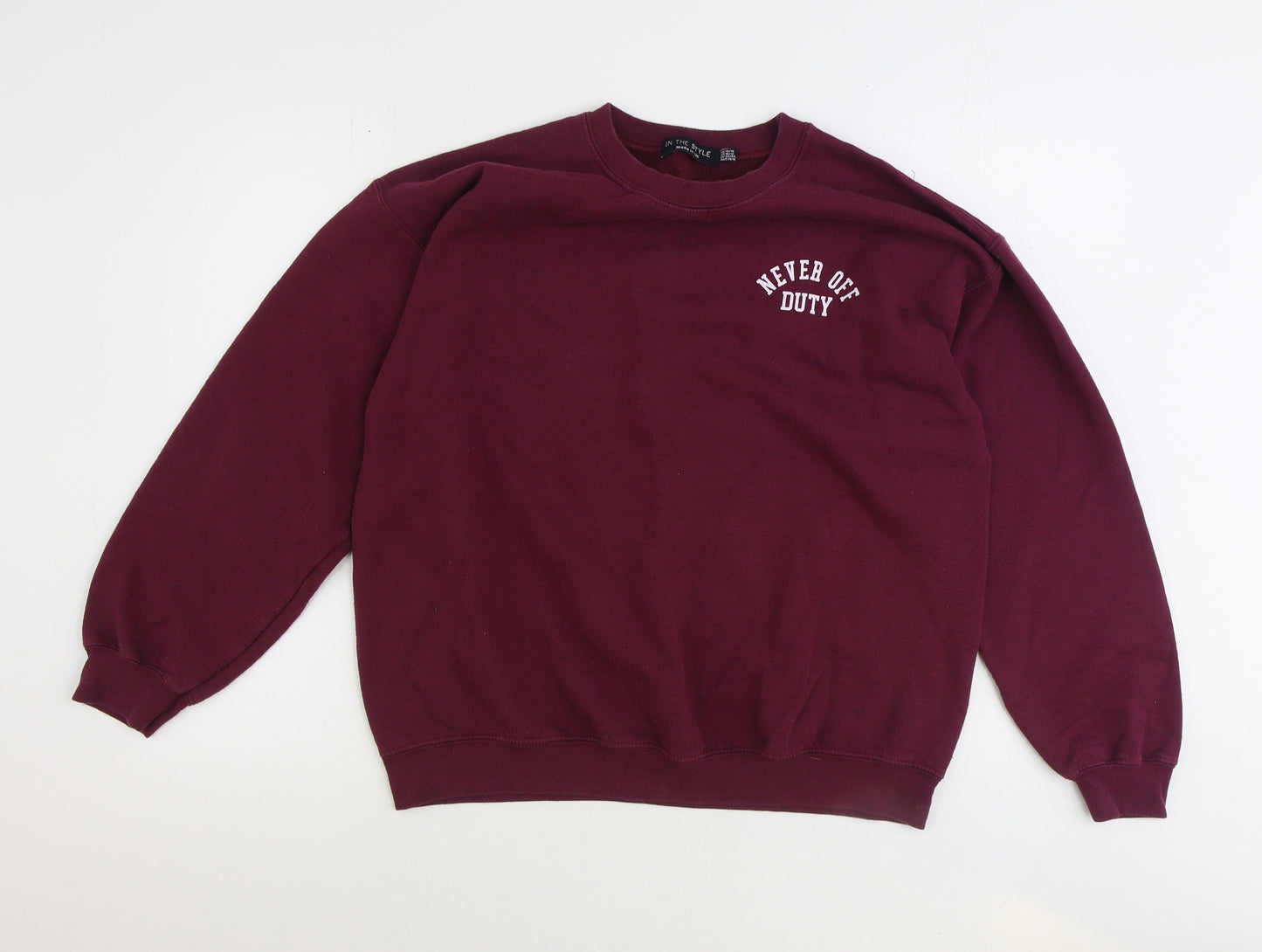 In the Style Womens Red Polyester Pullover Sweatshirt Size 14 Pullover