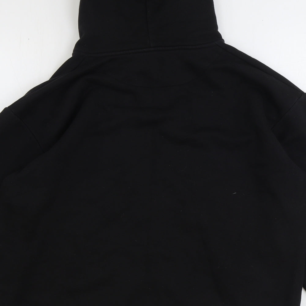 Boohoo Mens Black Polyester Pullover Hoodie Size L