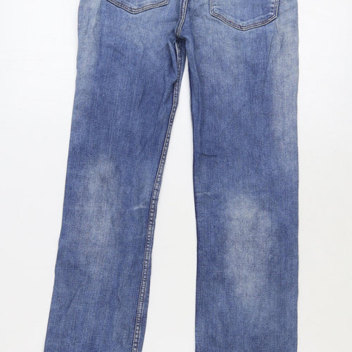 H&M Mens Blue Cotton Skinny Jeans Size 26 in Regular Zip