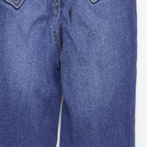 Gap Girls Blue Cotton Skinny Jeans Size 7 Years Regular Zip