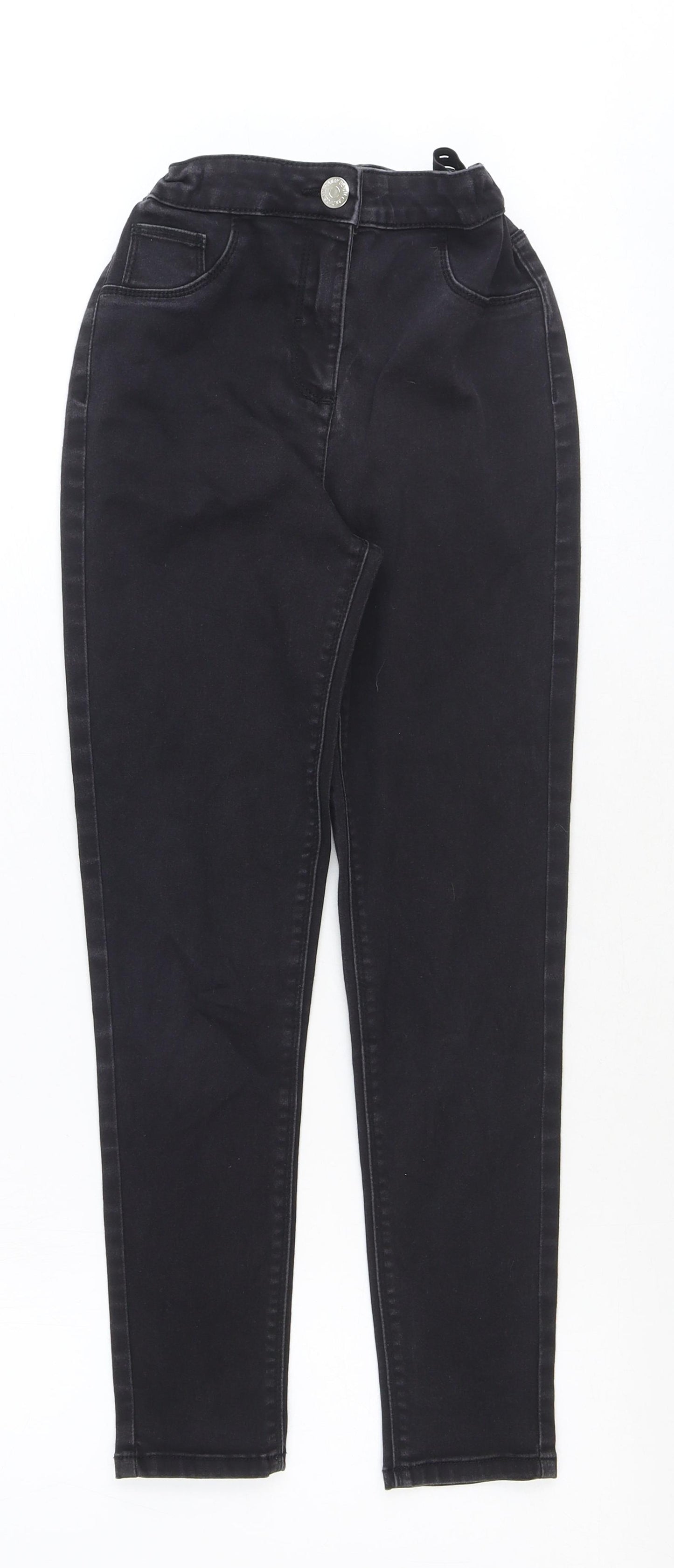 Candy Couture Girls Black Cotton Skinny Jeans Size 11 Years Regular Zip