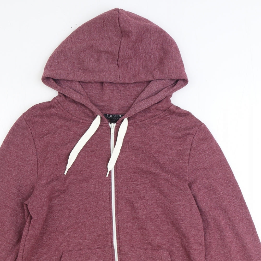 Topshop Womens Red Jacket Size 10 Zip