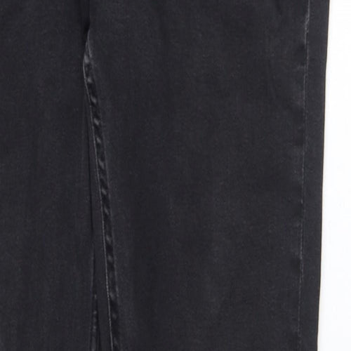 Topman Womens Black Cotton Skinny Jeans Size 36 in Extra-Slim Zip