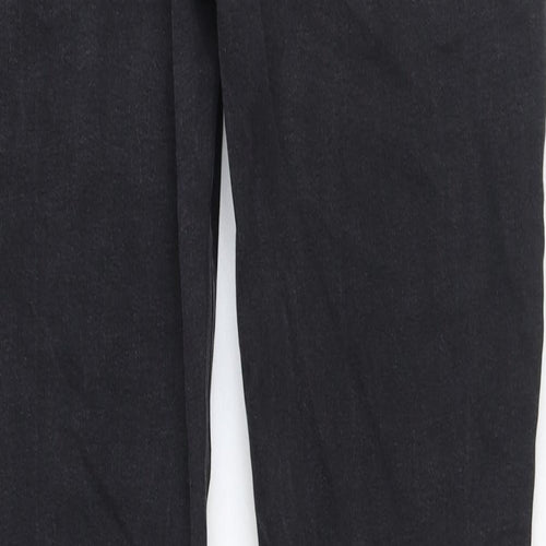 Topman Womens Black Cotton Skinny Jeans Size 36 in Extra-Slim Zip