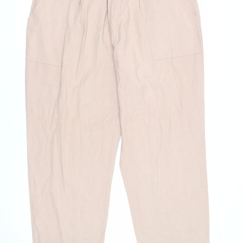 Miss Selfridge Womens Pink Viscose Trousers Size 16 Regular Zip