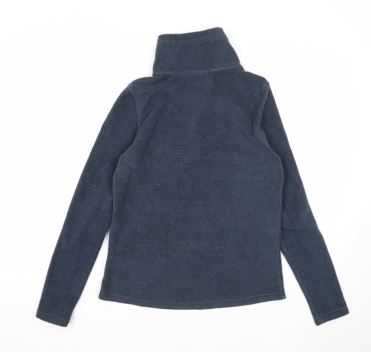 Regatta Womens Blue Striped Polyester Pullover Sweatshirt Size 10 Zip