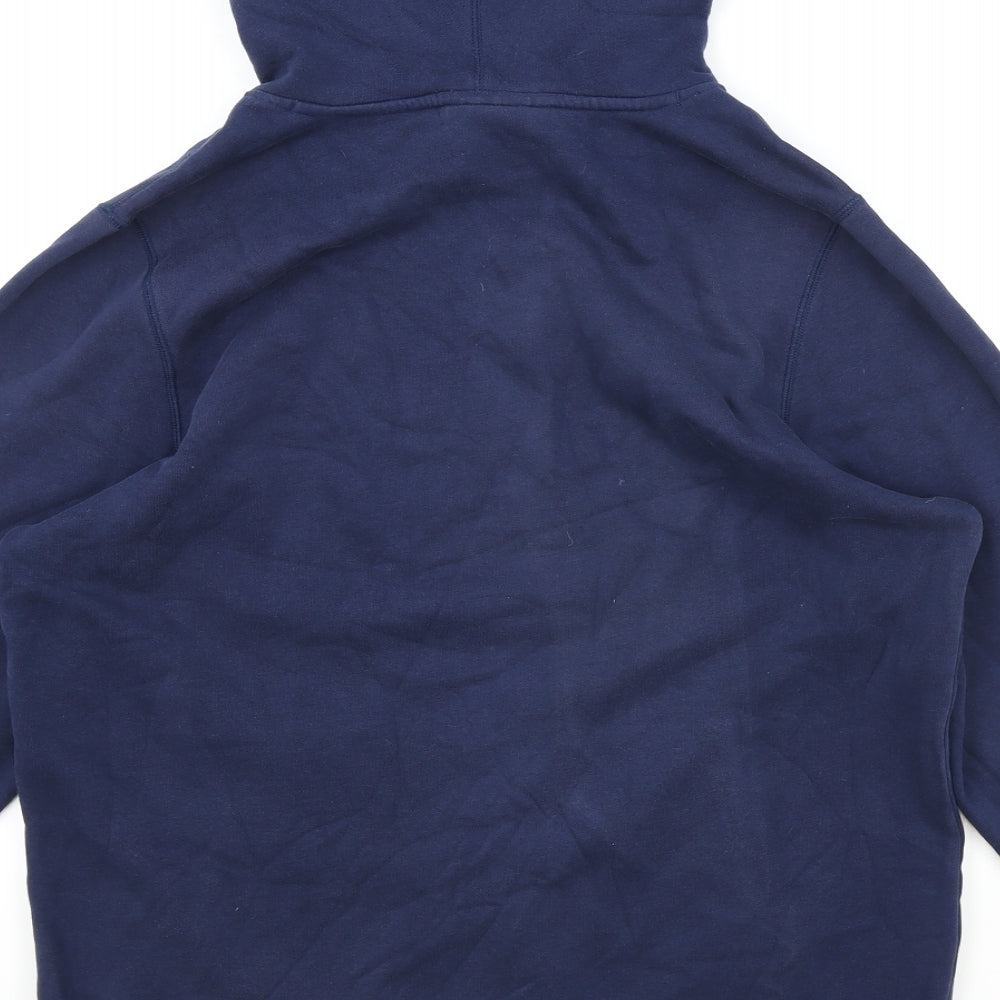 Under armour Mens Blue Cotton Pullover Hoodie Size M