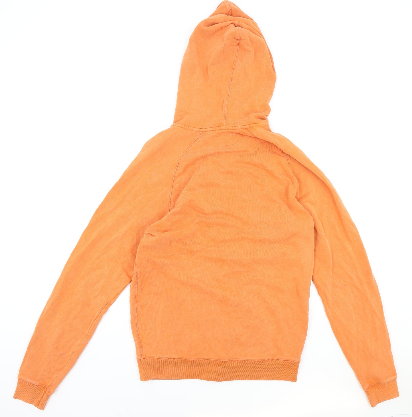 Jack Wills Mens Orange Cotton Full Zip Hoodie Size S