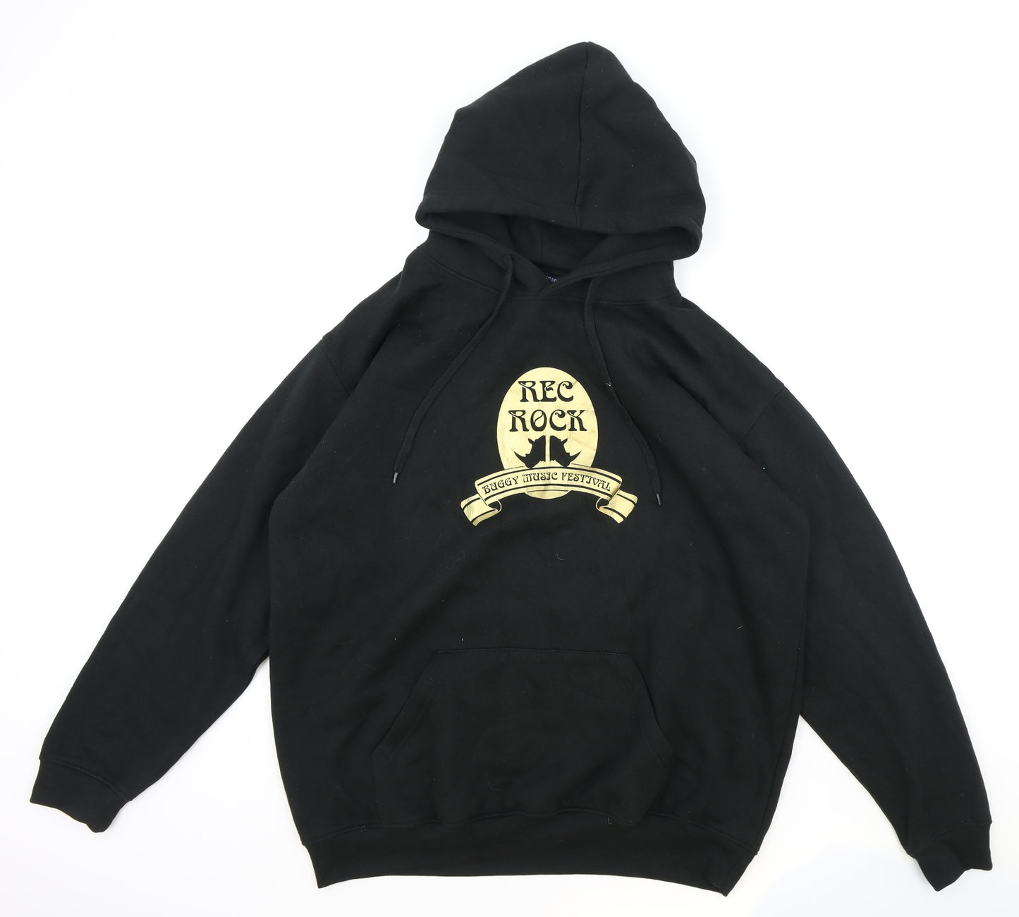 Uneek Mens Black Cotton Pullover Hoodie Size XL