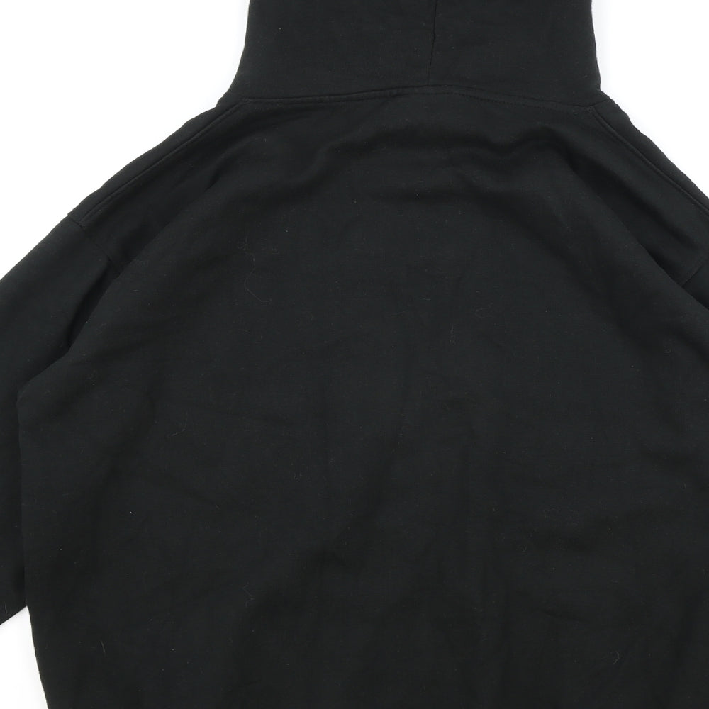 Uneek Mens Black Cotton Pullover Hoodie Size XL