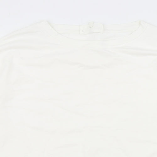 NEXT Womens White Cotton Pullover Sweatshirt Size S Pullover