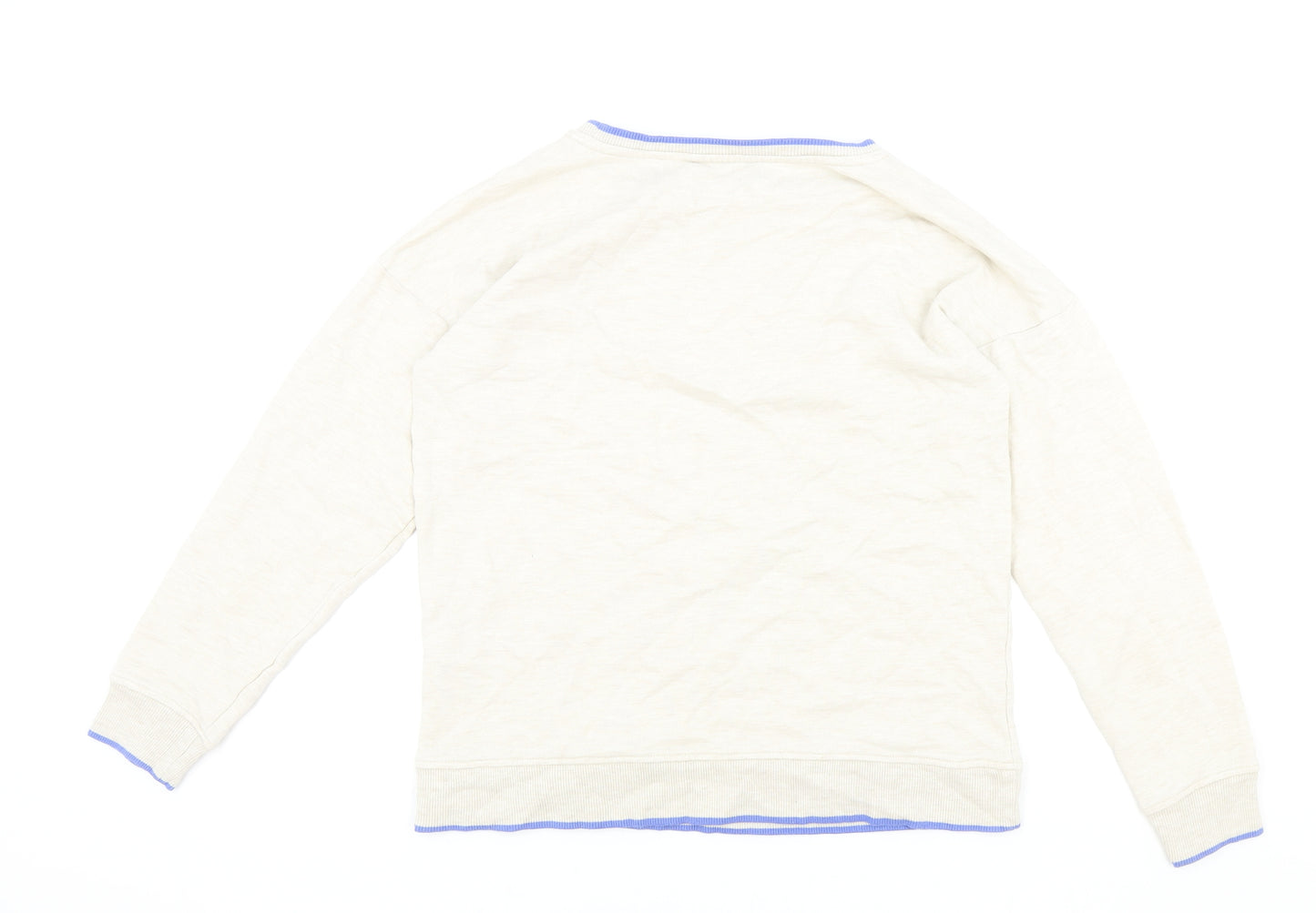 NEXT Womens Beige Cotton Pullover Sweatshirt Size M Pullover - Sunset