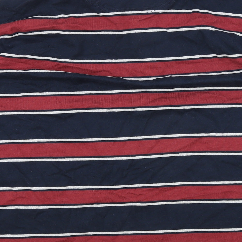 Marks and Spencer Mens Blue Striped Cotton Pullover Sweatshirt Size 3XL - Polo