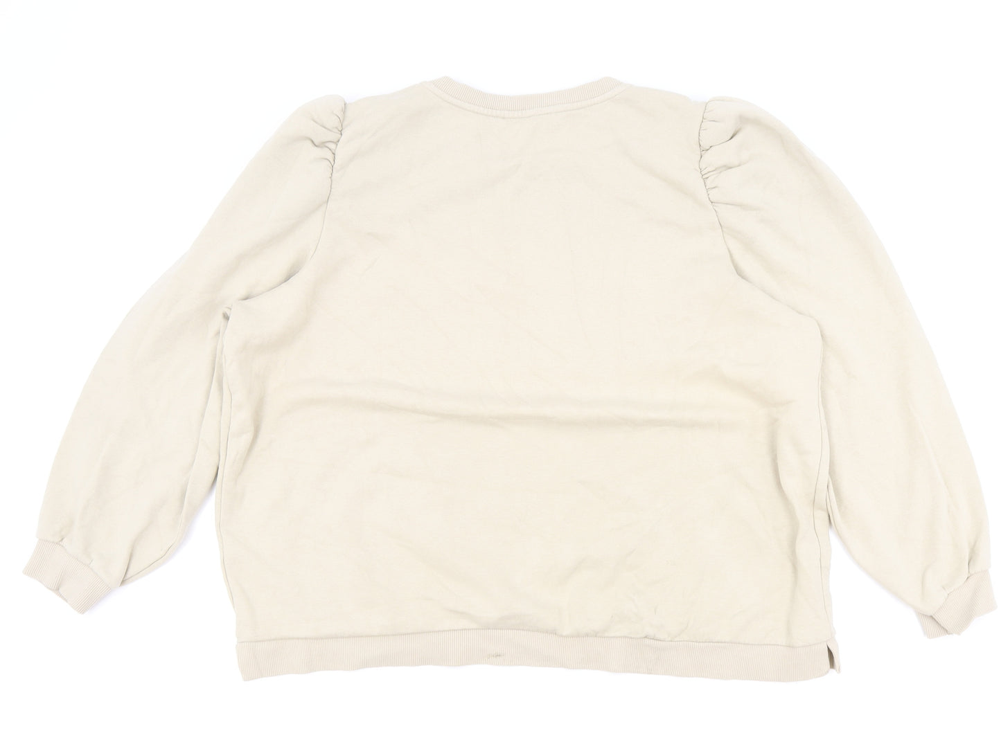 George Womens Beige Cotton Pullover Sweatshirt Size XL Pullover