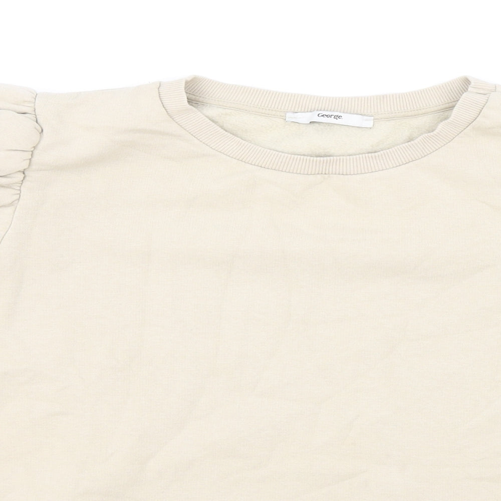 George Womens Beige Cotton Pullover Sweatshirt Size XL Pullover