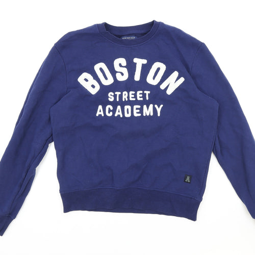 Springfield Mens Blue Cotton Pullover Sweatshirt Size M - Boston Street Academy