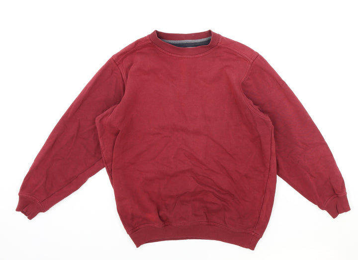 EWM Mens Red Cotton Pullover Sweatshirt Size S