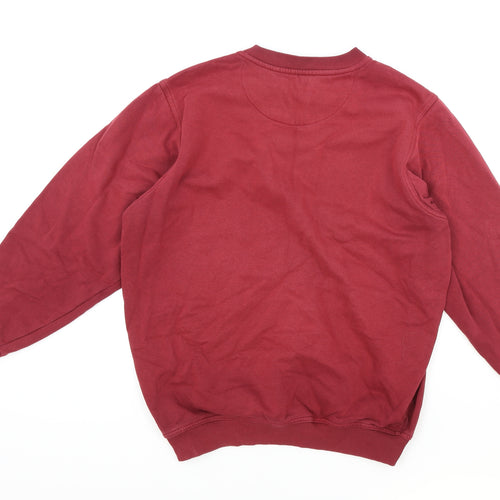 EWM Mens Red Cotton Pullover Sweatshirt Size S