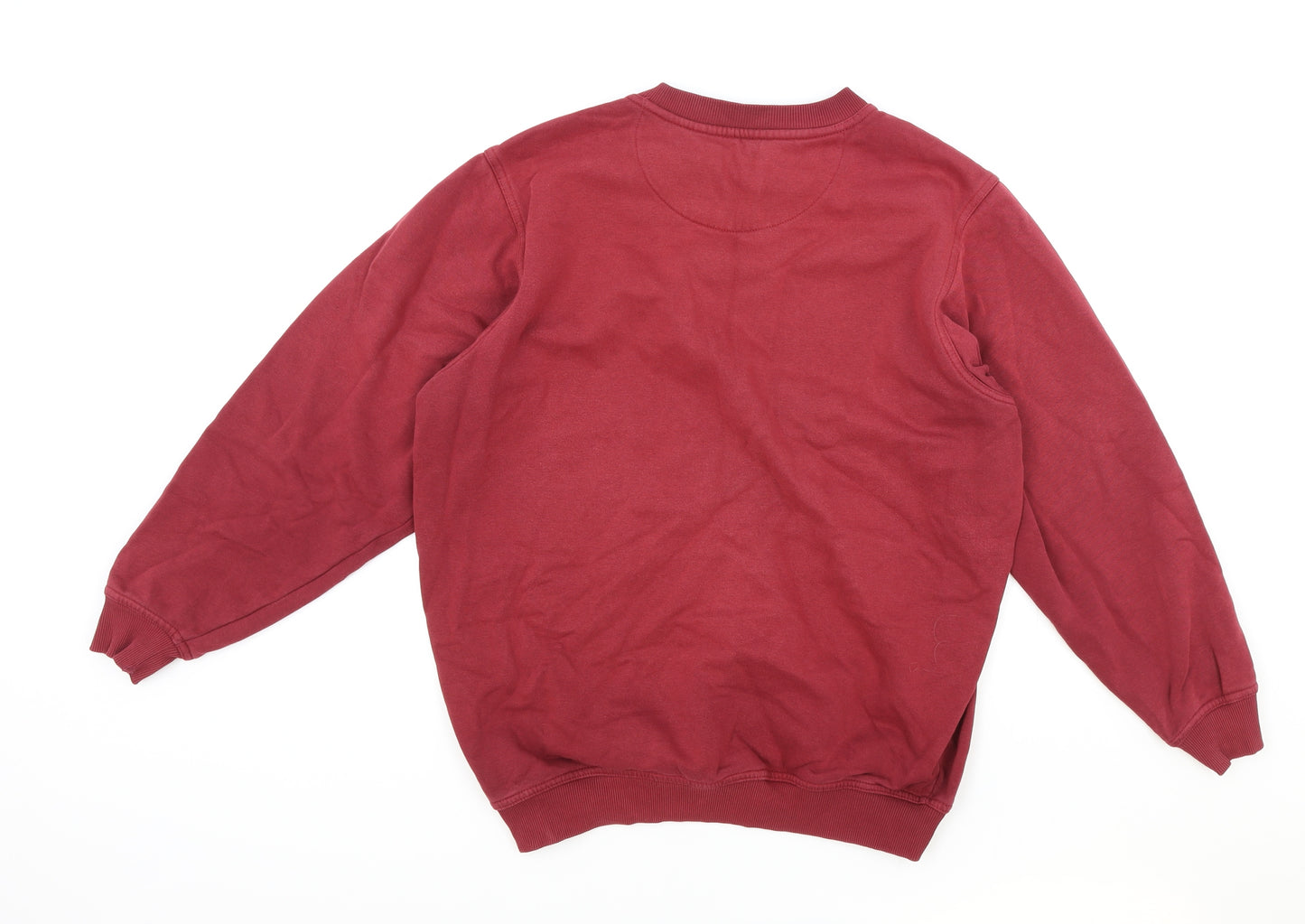 EWM Mens Red Cotton Pullover Sweatshirt Size S