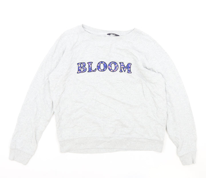 Marks and Spencer Womens Grey Cotton Pullover Sweatshirt Size 12 Pullover - Bloom