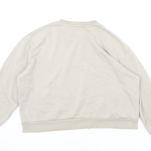 Primark Womens Beige Cotton Pullover Sweatshirt Size M Pullover
