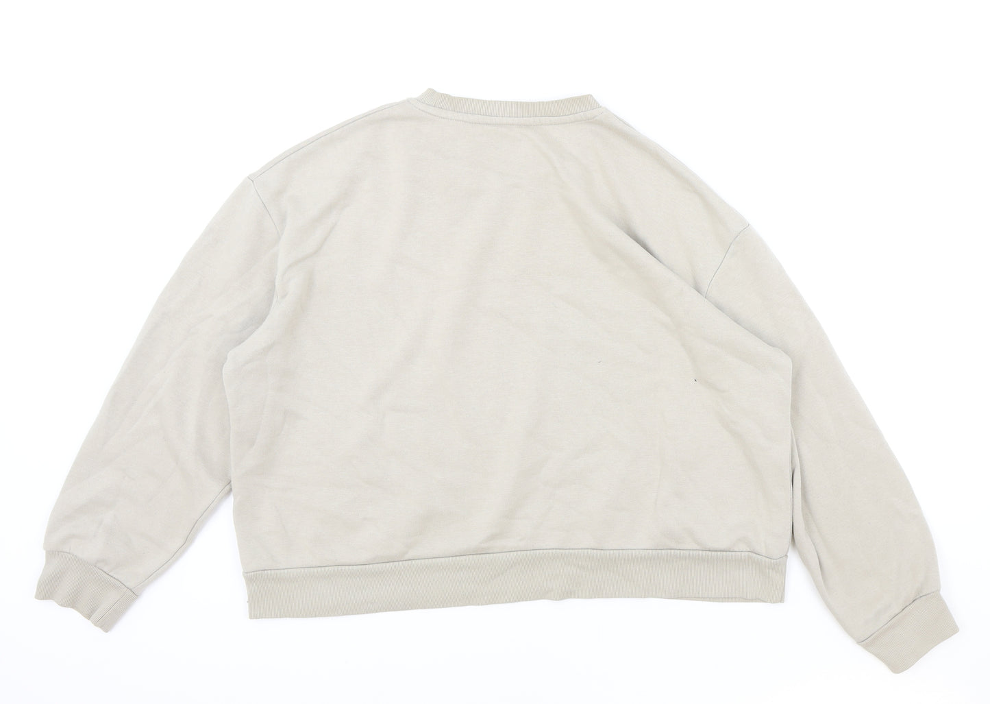 Primark Womens Beige Cotton Pullover Sweatshirt Size M Pullover