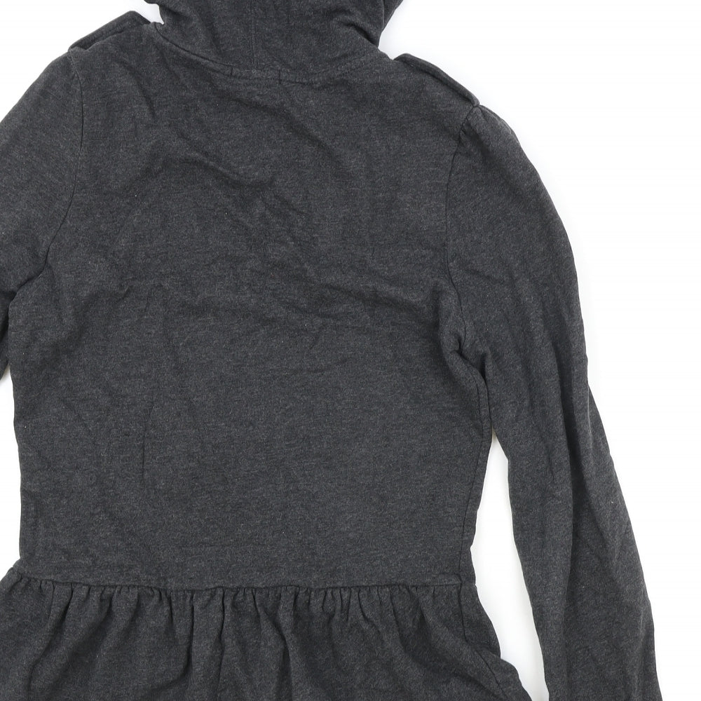 Moncler Womens Grey Cotton Full Zip Hoodie Size M Zip