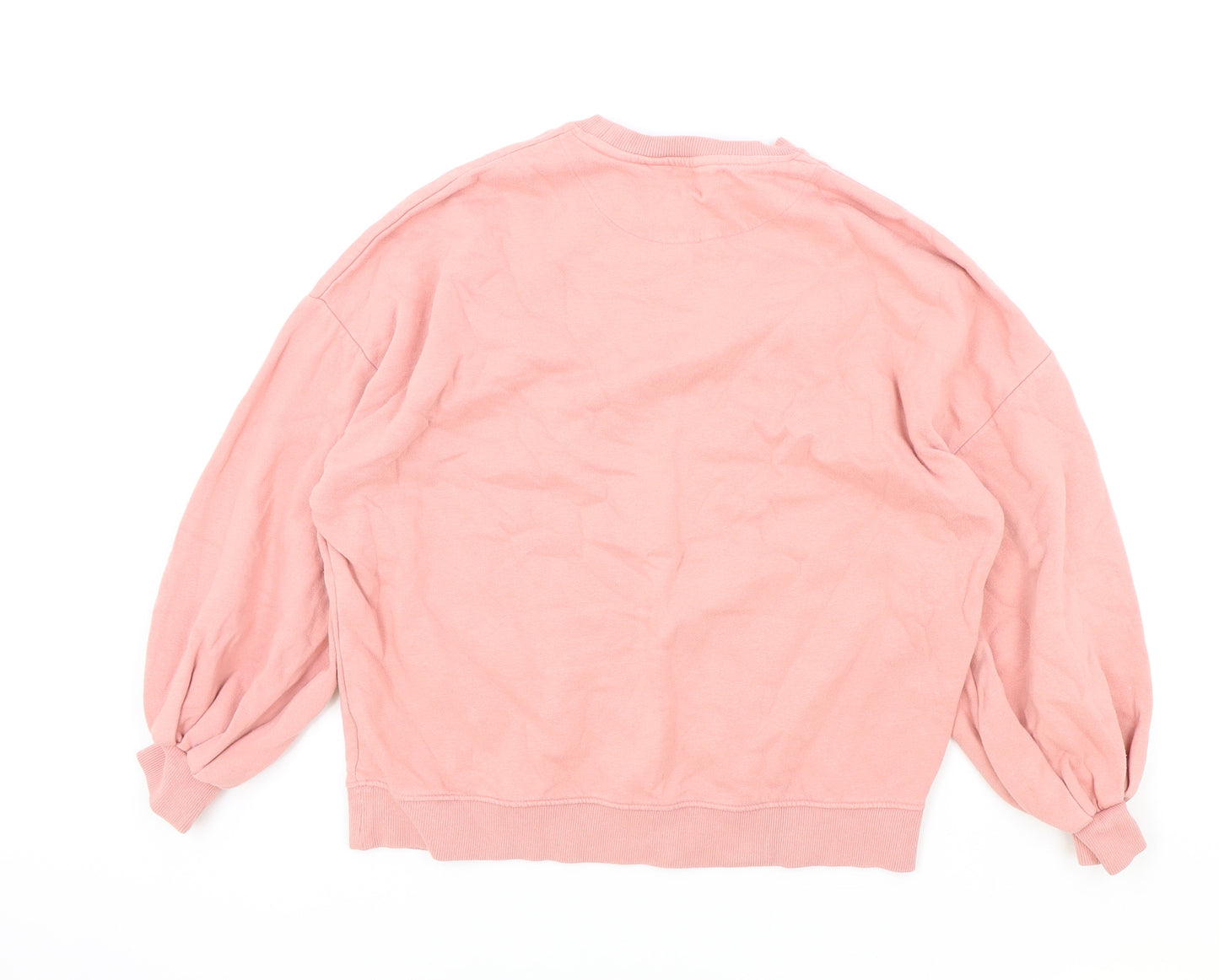 F&F Womens Pink Herringbone Cotton Pullover Sweatshirt Size 8 Pullover - Life is Good