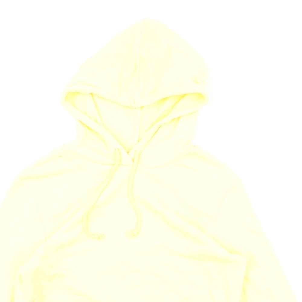 Marks and Spencer Womens Yellow Cotton Pullover Hoodie Size 6 Pullover