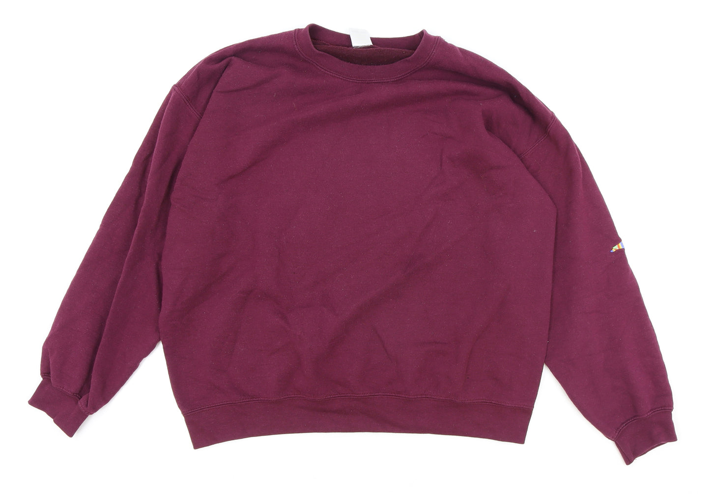 G&G Mens Red Cotton Pullover Sweatshirt Size L