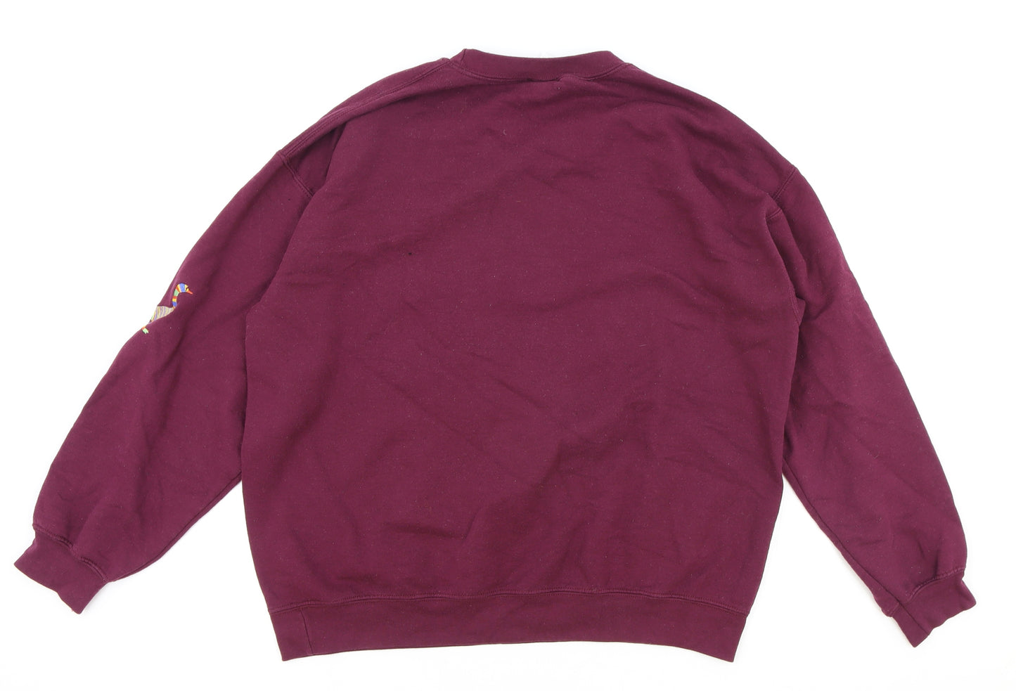 G&G Mens Red Cotton Pullover Sweatshirt Size L