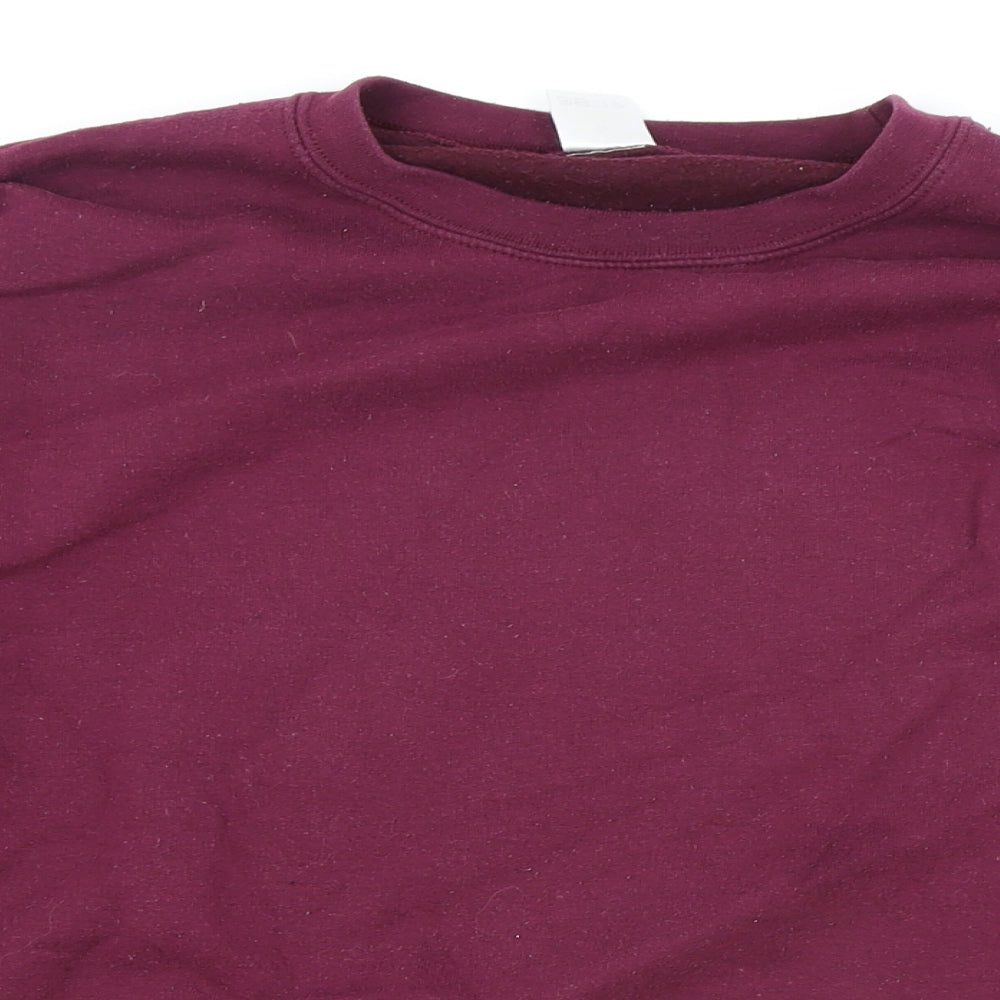 G&G Mens Red Cotton Pullover Sweatshirt Size L