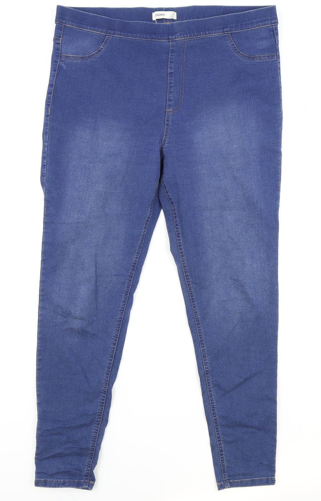 Marks and Spencer Womens Blue Cotton Jegging Jeans Size 18 Regular