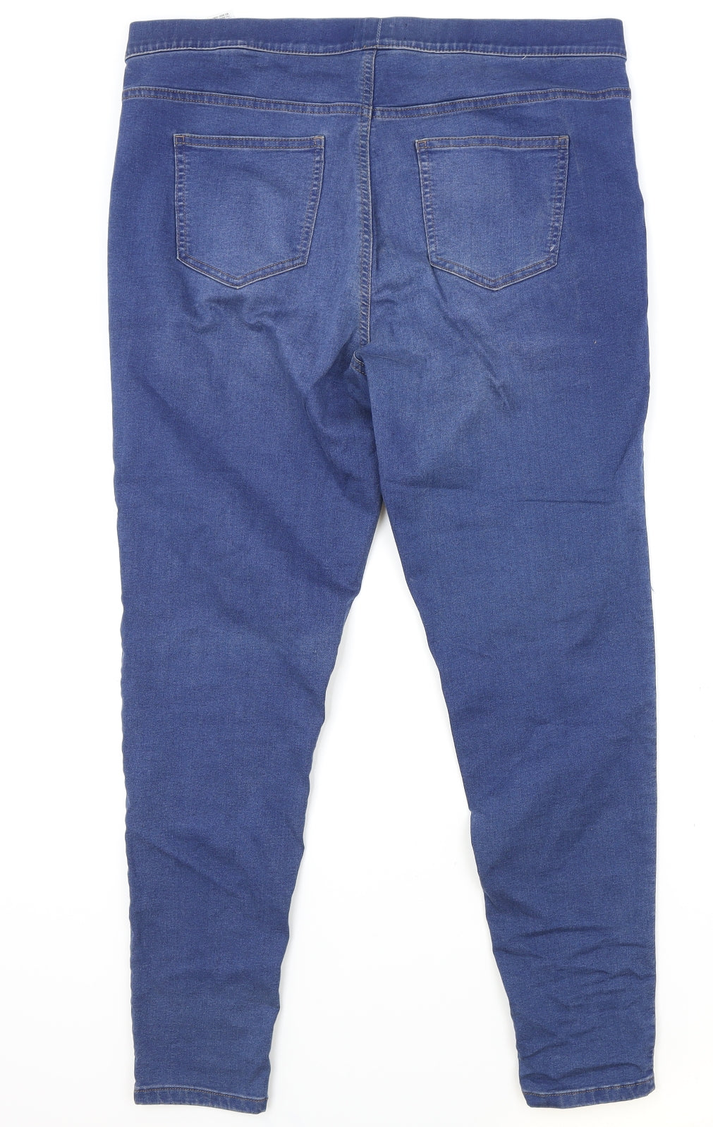 Marks and Spencer Womens Blue Cotton Jegging Jeans Size 18 Regular