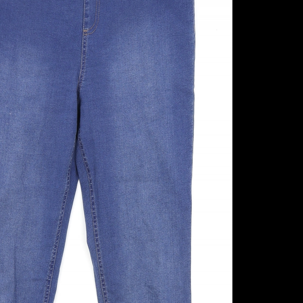 Marks and Spencer Womens Blue Cotton Jegging Jeans Size 18 Regular