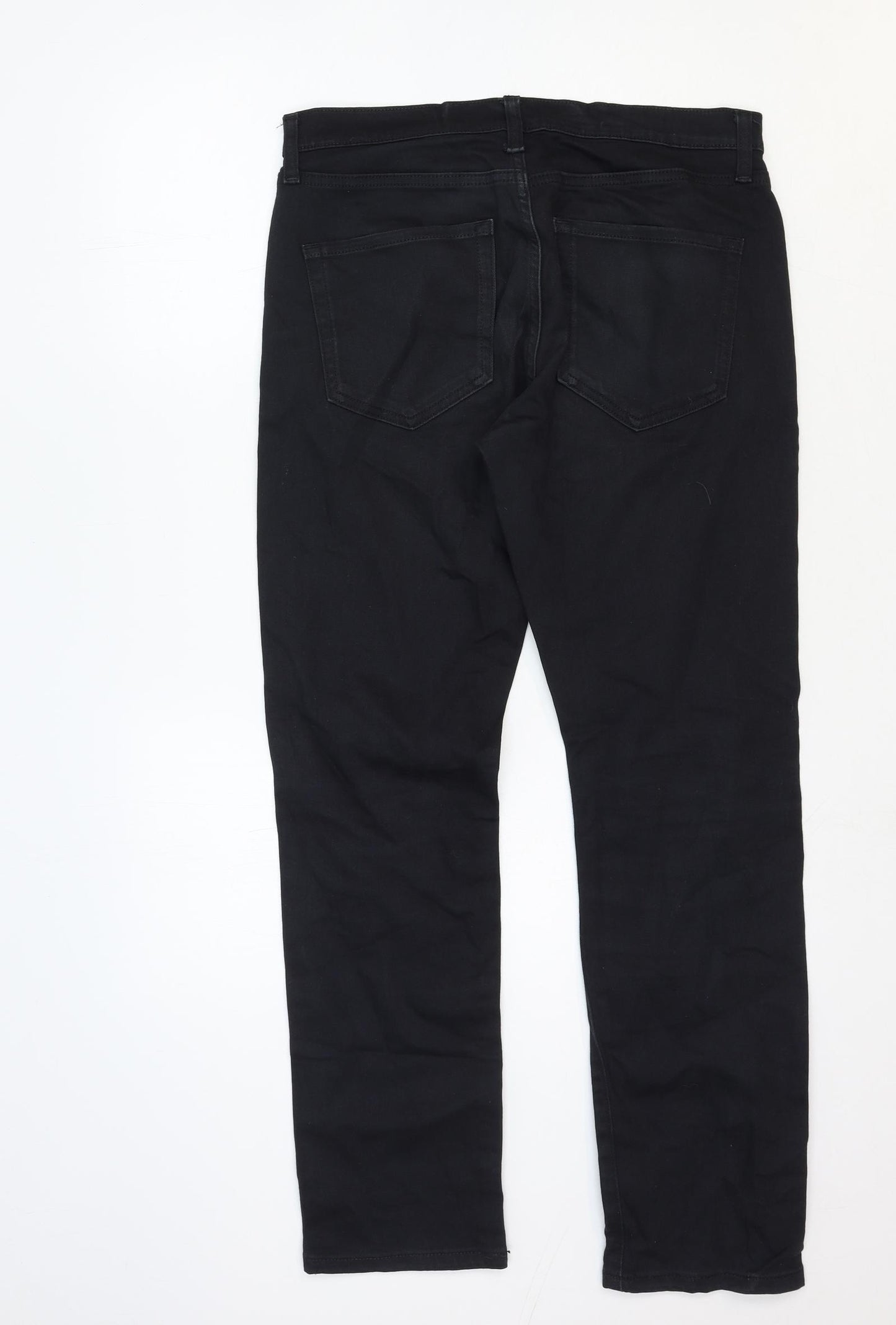 Amazon Mens Black Cotton Straight Jeans Size 36 in Regular Zip