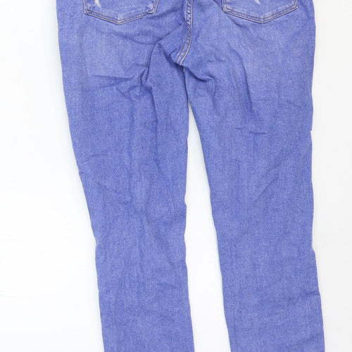 Primark Womens Blue Cotton Skinny Jeans Size 12 Regular Zip