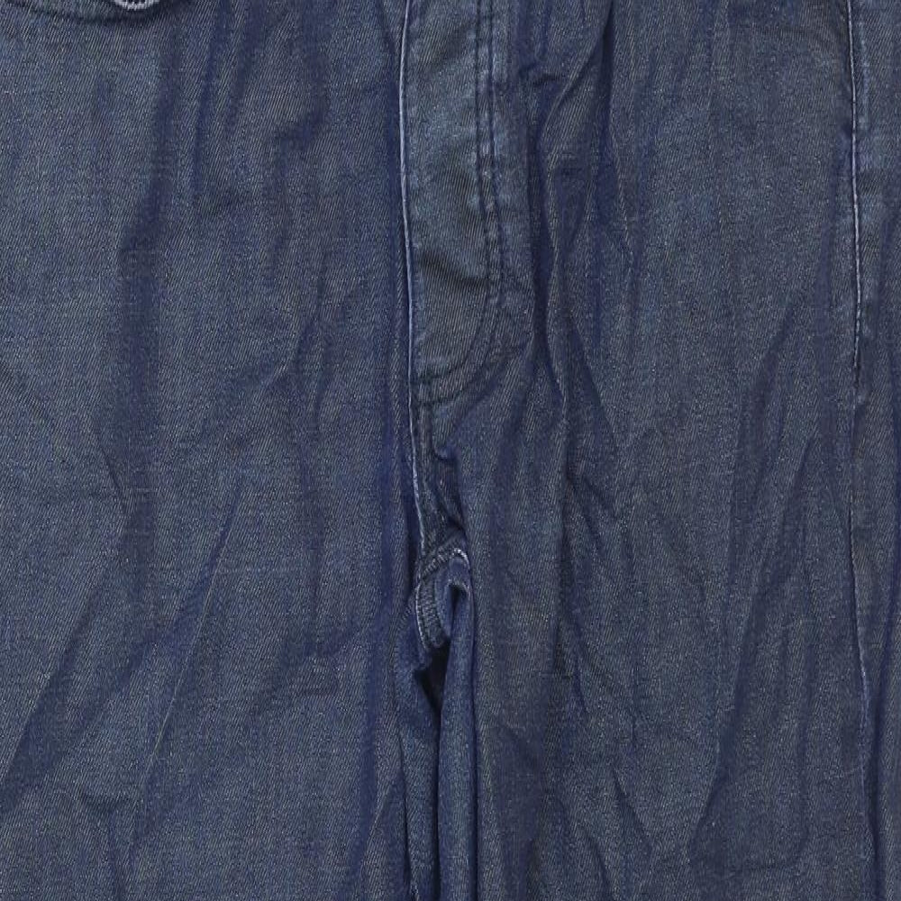 Matalan Mens Blue Cotton Straight Jeans Size 34 in Regular Zip