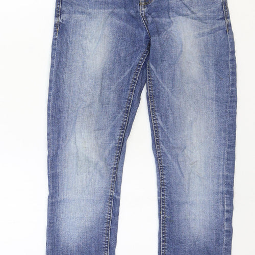 Yez Yez Womens Blue Cotton Skinny Jeans Size 8 Regular Zip