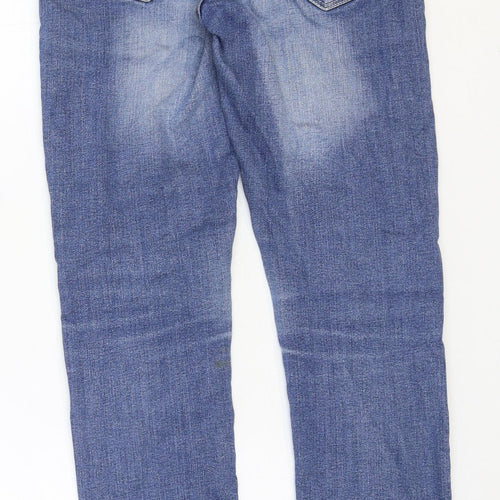 Yez Yez Womens Blue Cotton Skinny Jeans Size 8 Regular Zip