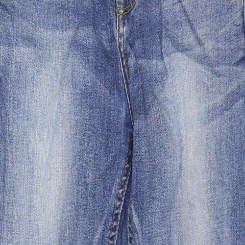 Yez Yez Womens Blue Cotton Skinny Jeans Size 8 Regular Zip