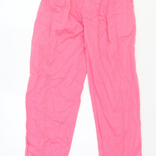 Tuckers Womens Pink Cotton Trousers Size 26 in Regular Zip